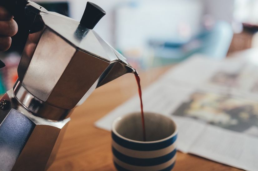 A Moka pot Close-up