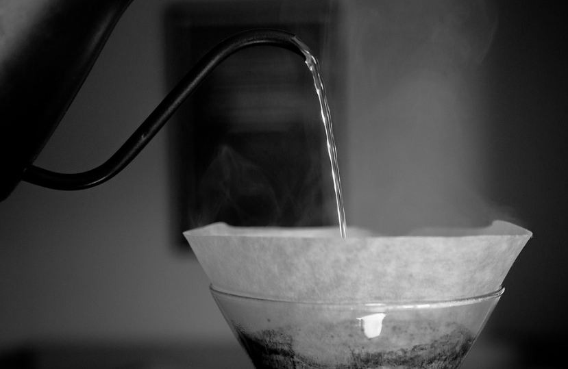 pour-over coffee method. 