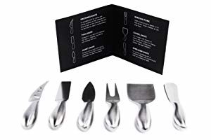 LUNAR Premium 6-Piece Cheese Knife Set – Complete Stainless Steel Cheese Knives Collection