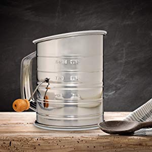 Natizo Stainless Steel 3-Cup Flour Sifter with Lid and Bottom Cover-procedure5