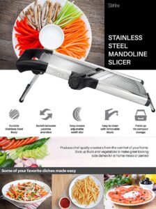 Sterline Adjustable Stainless Steel Mandoline Slicer, Vegetable Slicer, Potato Slicer, Food Slicer, French Fry Cutter, Mandolin Julienne Cutter