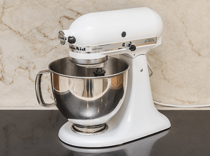a stand mixer by KitchenAid