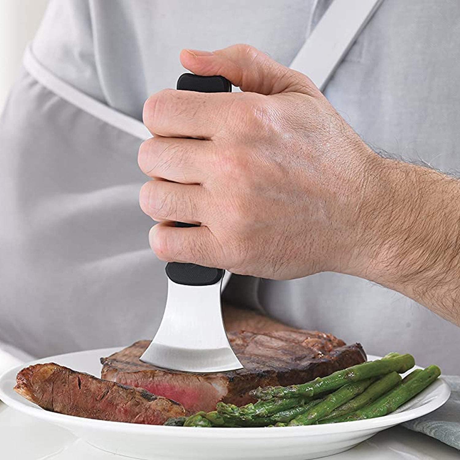 an adaptive knife for making steak cutting easier
